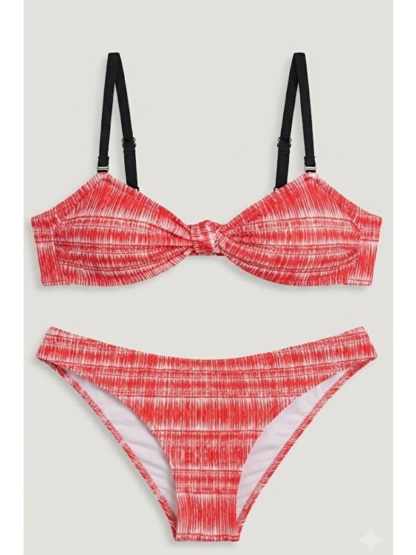 C&City Straplez Bikini Takım 3249 Kırmızı