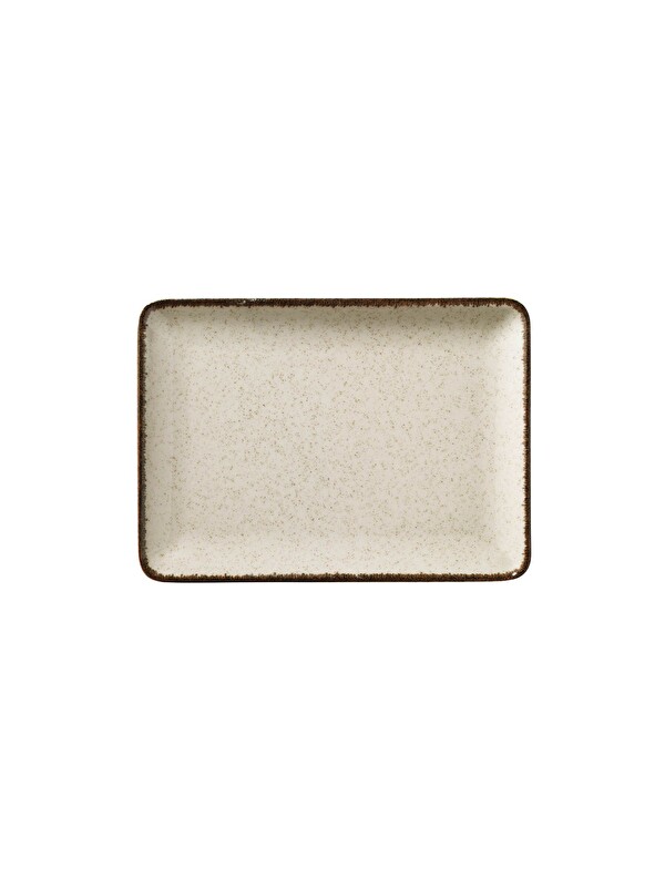 Kütahya Porselen Moderna Dikdörtgen Sunum Tabağı Tarçın 23x17cm TEKLİ
