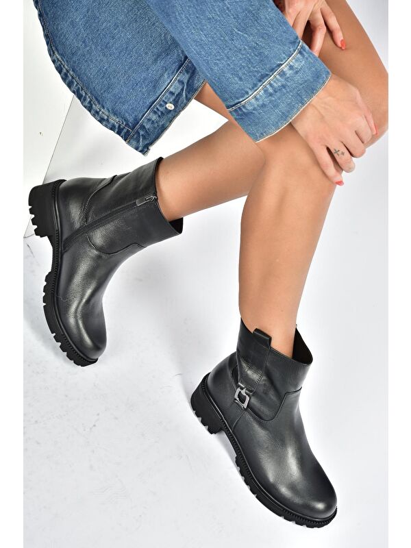 Siyah Kadın Bot V654070403 - Görsel 2