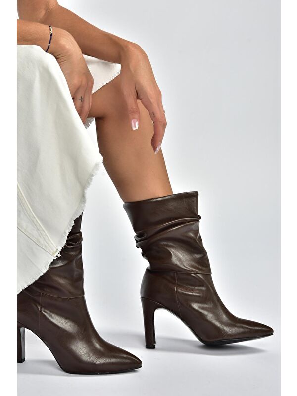 Kahverengi Kadın Bot R404020309 - Görsel 2