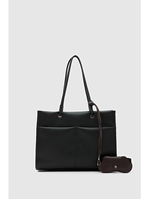 Shulebags Madison Gözlük Kılıflı Omuz Çantası Siyah