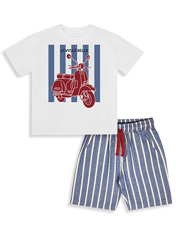 Denokids Lavita  Erkek Çocuk T-shirt Şort Takım