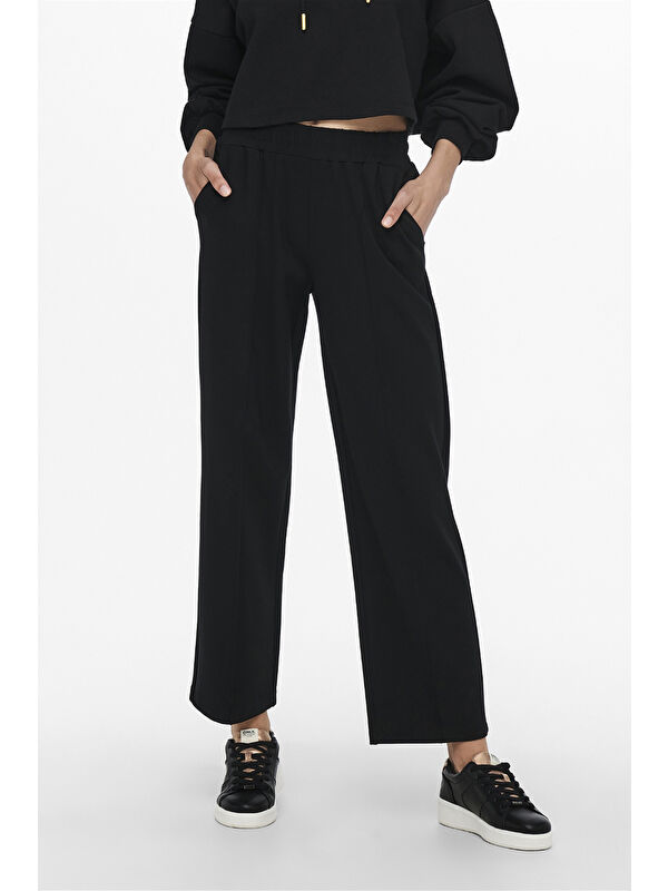 Only Onlpoptrash Oversize Fit Normal Bel Geniş Paça Çimalı Kadın Pantolon 15235076