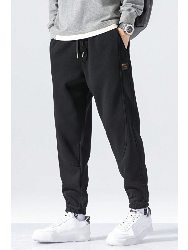 Genius Store Genıus Store Erkek Eşofman İçi Polarlı Bağcıklı Bel Jogger Spor Eşofman Altı SPOR-ESF001