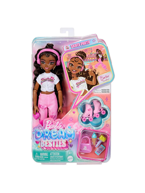 BARBIE Barbie Dream Besties Paten Partisi Brooklyn Bebek Ve Aksesuarları JFX97