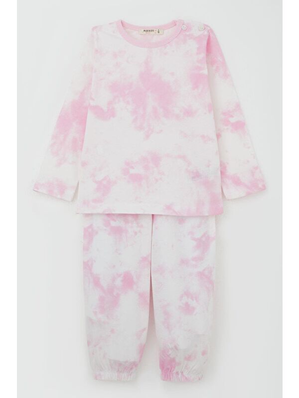 Breeze Kız Bebek Pijama Takımı Batik Desenli Karışık Renk (9 Ay-3 Yaş)