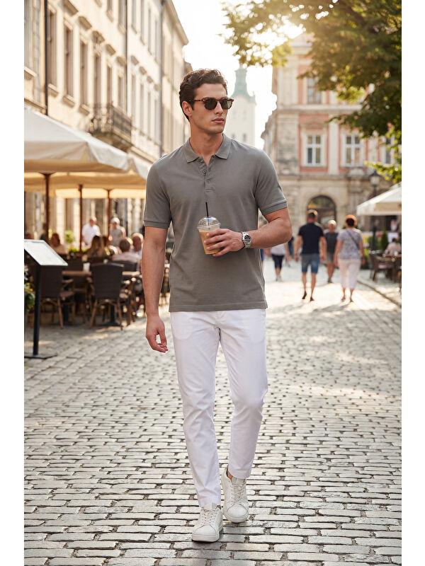 Buratti % 100 Pamuk Regular Fit Düğmeli Erkek Polo Yaka T Shirt 5902127