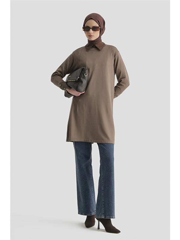 ARMİNE Triko Tunik 25Kd5005 Vizon