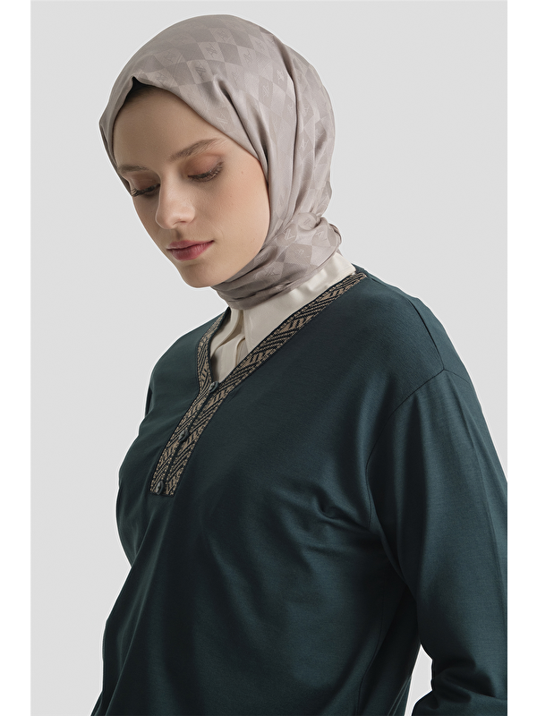 ARMİNE Penye Petrol Anne Bluz