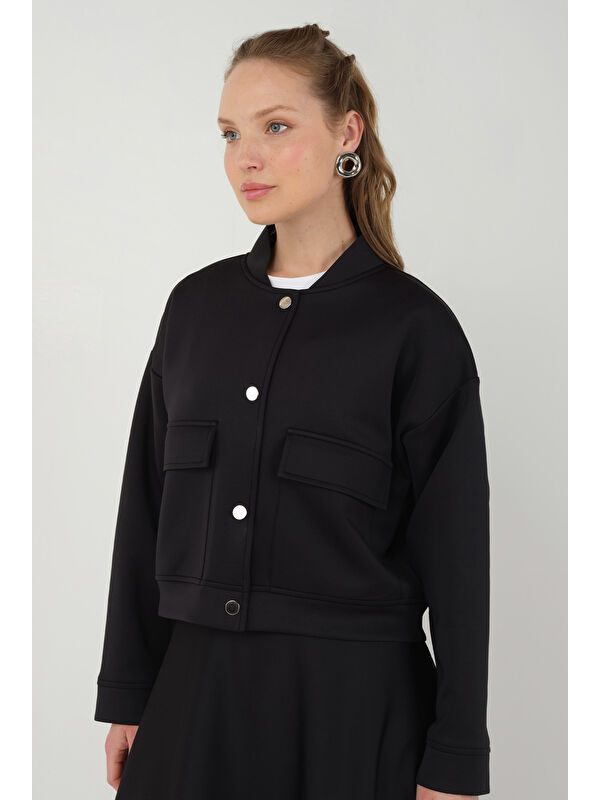 HE-QA Scuba Bomber Ceket Siyah