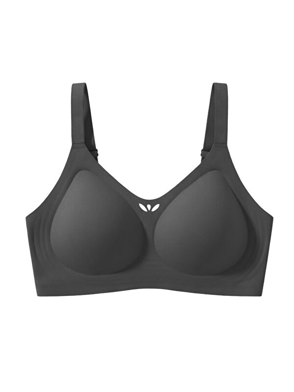 Cottonhill Seamless Bra - Ease | Siyah Lazer Kesim Balensiz Dekolteli Dikişsiz Kadın Sütyen