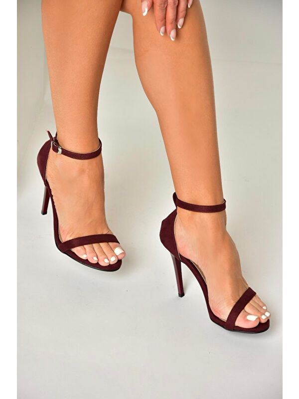 Bordo Kadın Topuklu Ayakkabı B922112602 - Görsel 4