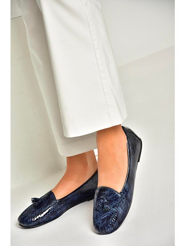 Fox Shoes Lacivert Fox Shoes Babet R6670012 Kadın