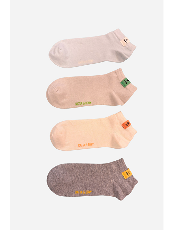 Katia And Bony Unisex Aksesuarlı 4'Lü Step Çorap