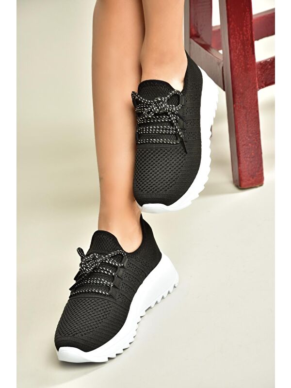 Siyah_Beyaz Kadın Sneaker U7021012 - Görsel 2