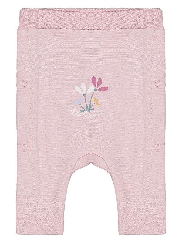 Civil Baby Çiçek Baskılı Tek Alt Bebe - Pembe