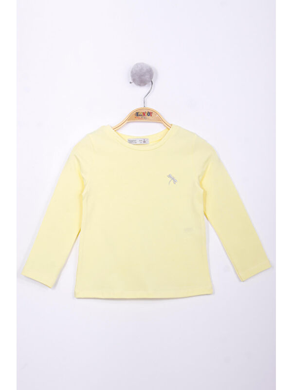 Toontoykids Kız Çocuk Göğsü Nakışlı T-Shirt