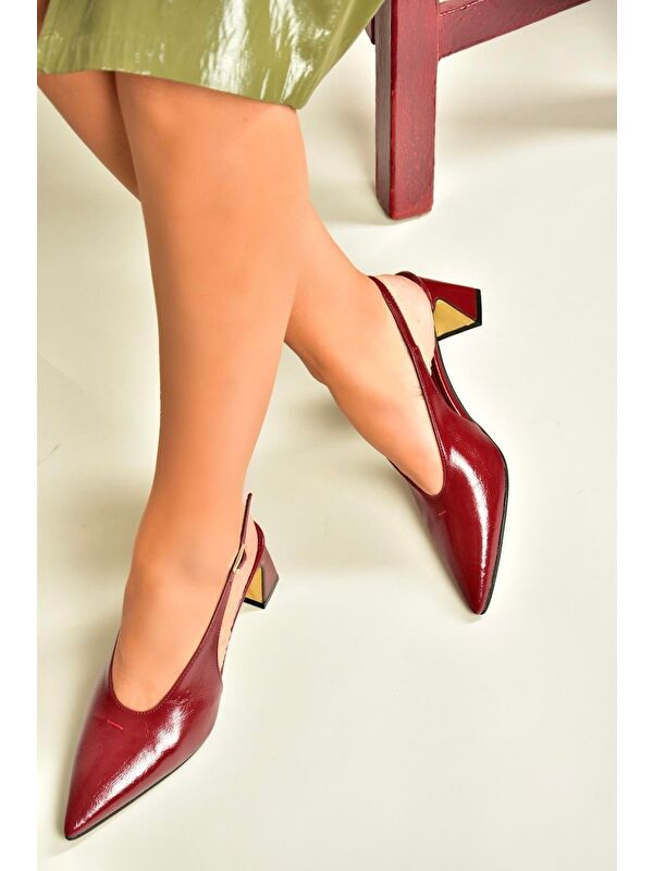 Bordo Kadın Topuklu Ayakkabı U6540800 - Görsel 3