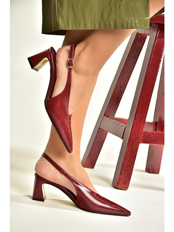 Bordo Kadın Topuklu Ayakkabı U6540800 - Görsel 4