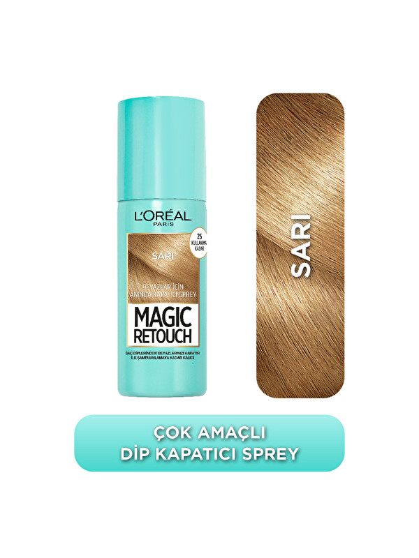 L'Oreal Paris Magic Retouch Beyaz Saçlar İçin Kapatıcı Sarı Saç Spreyi 75 ML