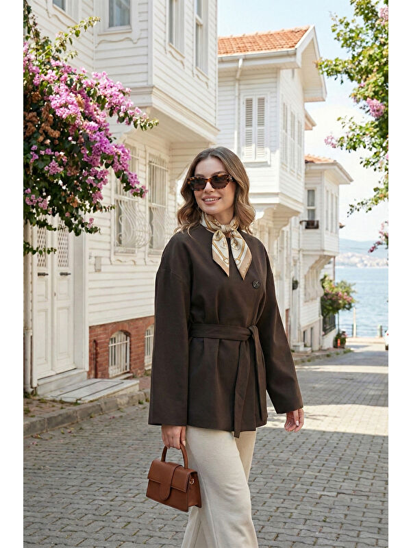 Lela Regular Fit Bisiklet Yaka Kemer Detaylı Trençkot 6927672