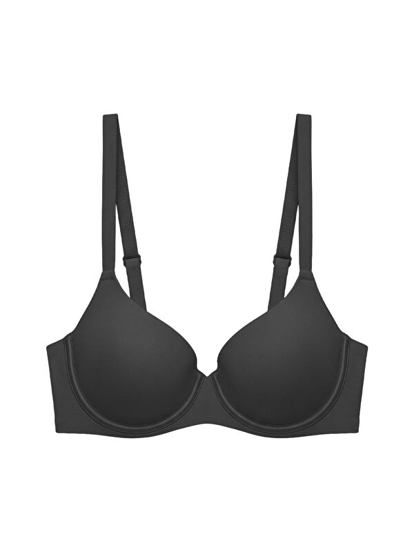 Cottonhill Seamless Bra - Wired | Siyah Lazer Kesim Dikişsiz Balenli Kadın Sütyen