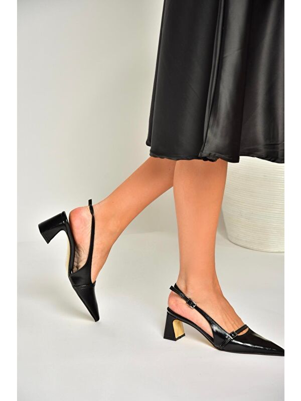 Siyah Kadın Topuklu Ayakkabı U6540787 - Görsel 4