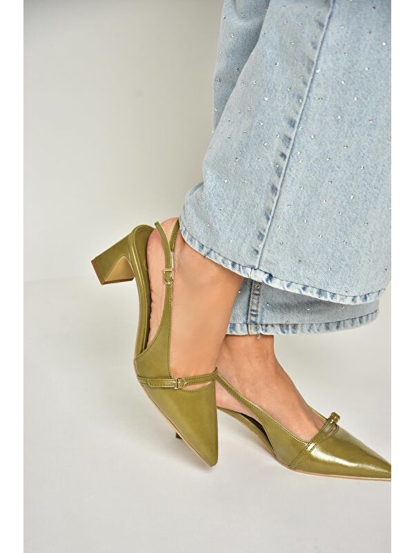 Yeşil Kadın Topuklu Ayakkabı U6540787 - Görsel 3