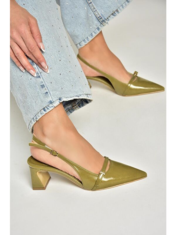 Yeşil Kadın Topuklu Ayakkabı U6540787 - Görsel 5