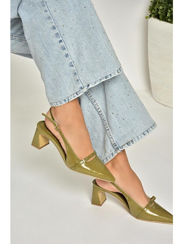 Yeşil Kadın Topuklu Ayakkabı U6540787 - Görsel 6