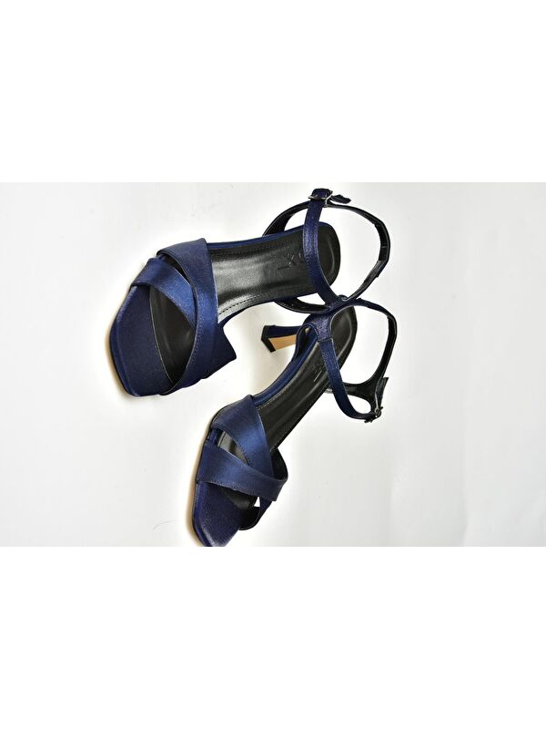 Lacivert Kadın Topuklu Ayakkabı U5695213 - Görsel 7