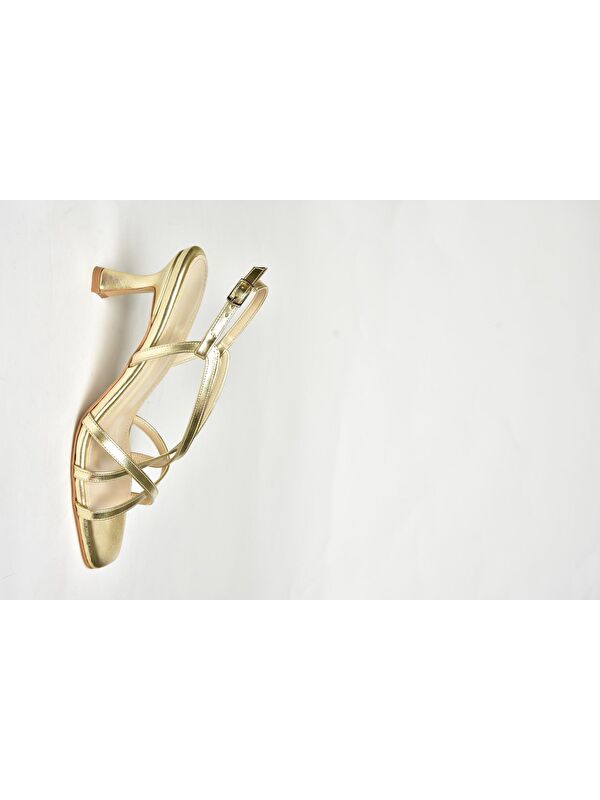 Altın Kadın Topuklu Ayakkabı U5695197 - Görsel 7