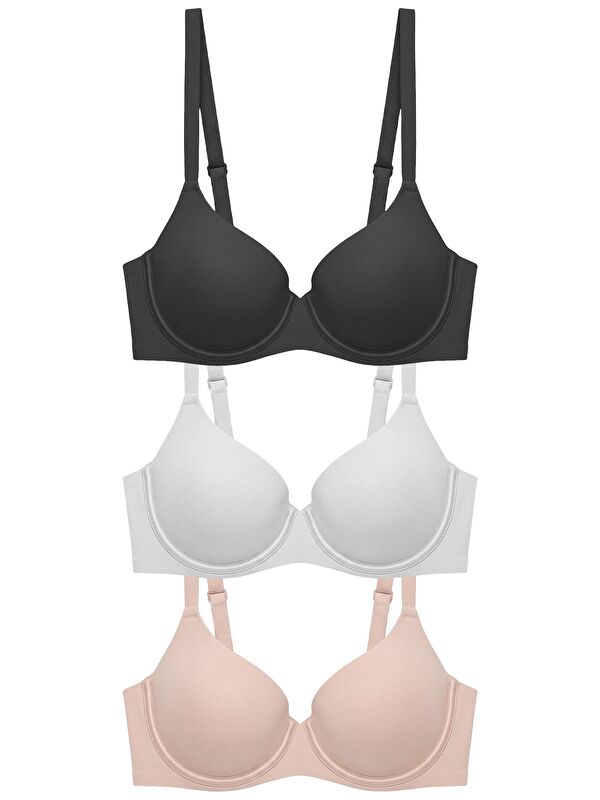 Cottonhill Seamless Bra - Wired | Lazer Kesim Dikişsiz Balenli Kadın Sütyen 3'Lü Paket