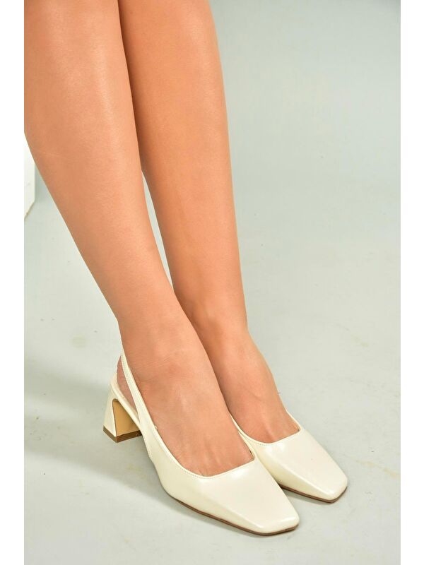 Bej Kadın Topuklu Ayakkabı U6540805 - Görsel 5