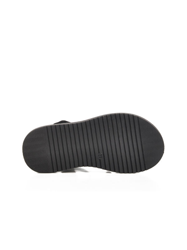 Siyah Rugan Cırtlı Ortopedik Kız Çocuk Sandalet 25T103 P - Görsel 6