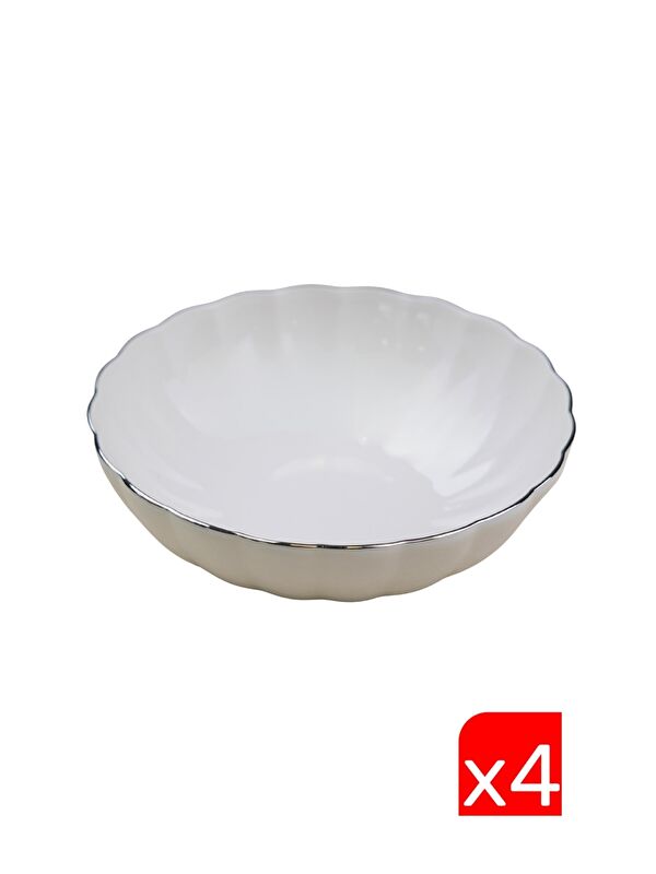 Kütahya Porselen Bone Luz Platin Fileli Çorba Kasesi 15cm 4 lü