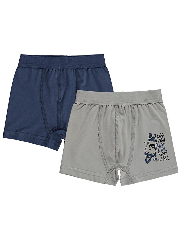 Civil Boys Space 2-12 Yaş Erkek Çocuk 2'li Boxer - Standart