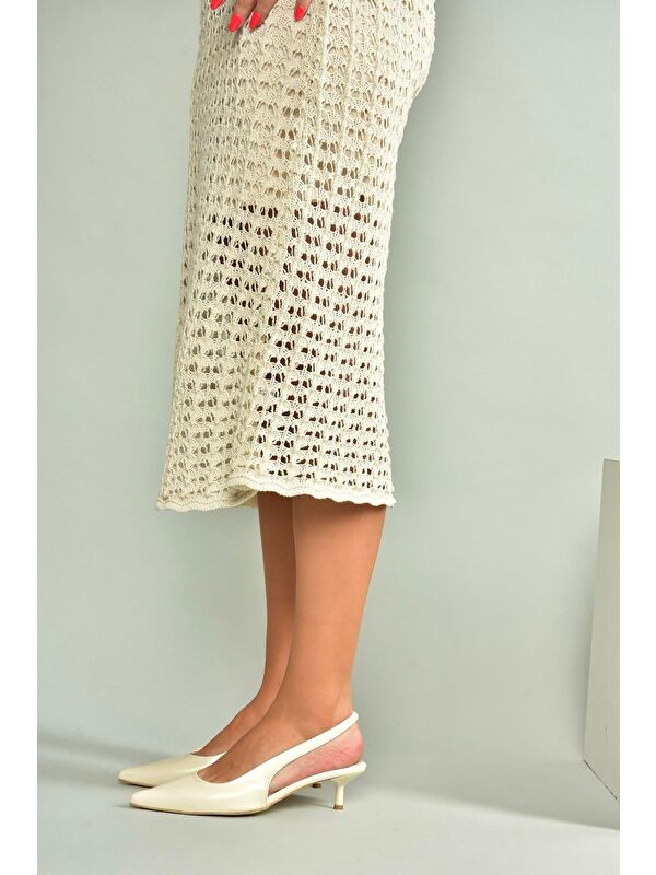 Bej Kadın Topuklu Ayakkabı U5184398 - Görsel 2