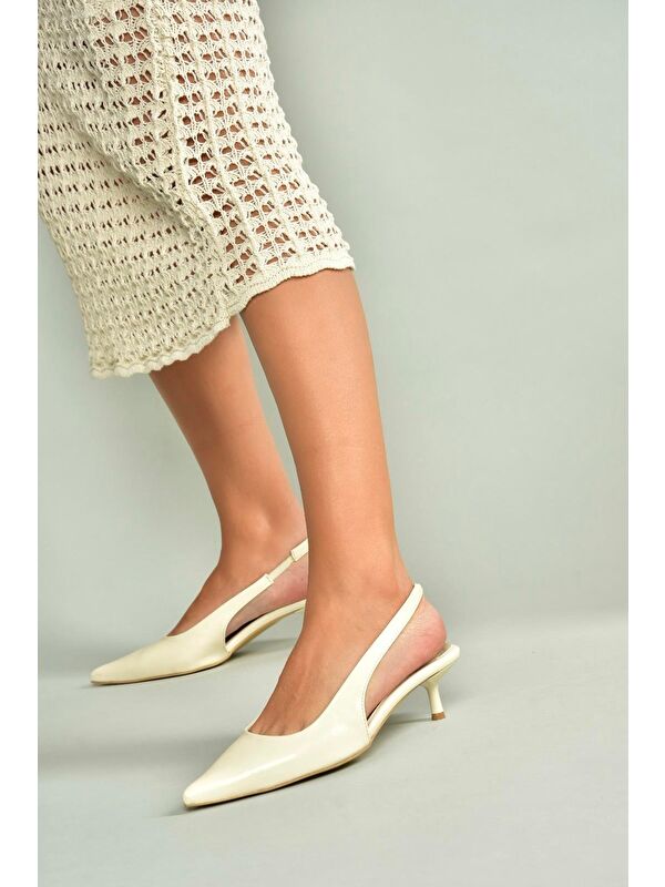 Bej Kadın Topuklu Ayakkabı U5184398 - Görsel 3