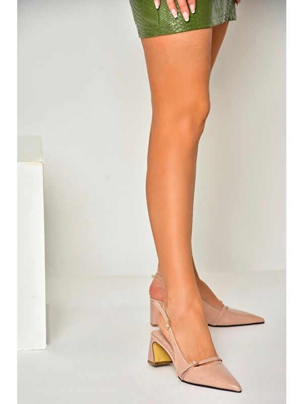 Pudra Kadın Topuklu Ayakkabı U6540787 - Görsel 4