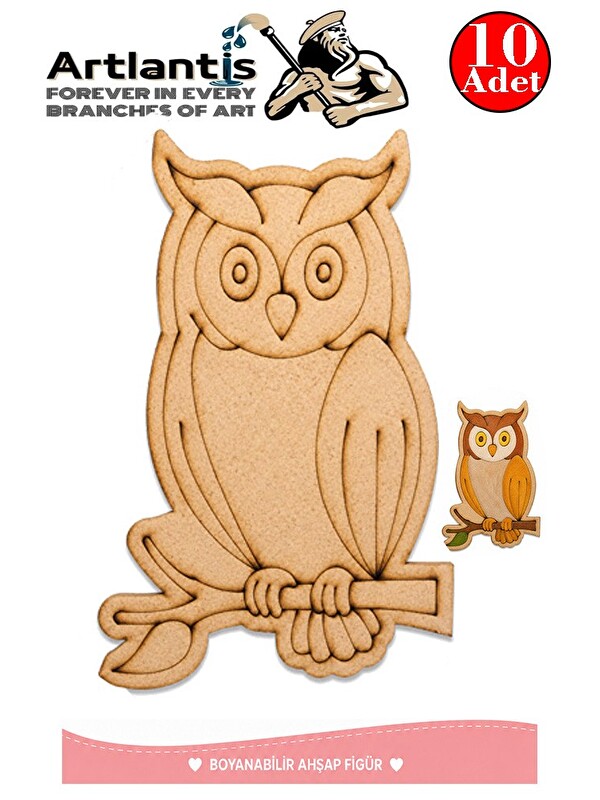 Artlantis Ahşap Boyama Hayvanlar 10 Adet 10x15 Set1 Hayvan Boyama Figürü Etkinlik Çocuk Gelişim Motor Beceri A
