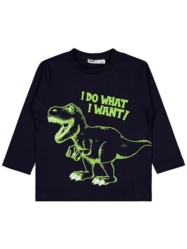 Civil Boys I Do What Baskılı 2-5 Yaş Sweatshirt - Lacivert 3-4 Yaş