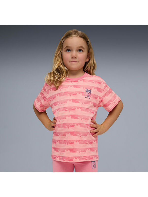 Puma Gdh Aop Kız Çocuk Pembe Tişört
