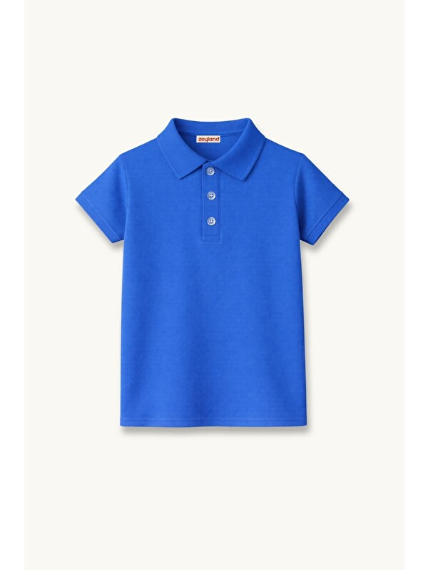 ZEYLAND Erkek  Çocuk Kısa Kollu Polo Yaka Tshirt  - Sax