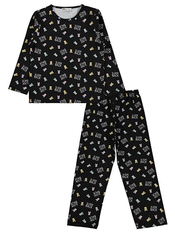 Civil Girls Dont Look Back Baskılı 6-9 Yaş Pijama Takımı - Siyah