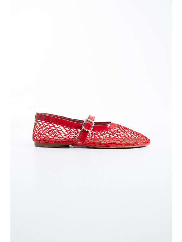 DUXAL SHOES Ayla Kadın Fileli Tokalı Mary Jane Babet