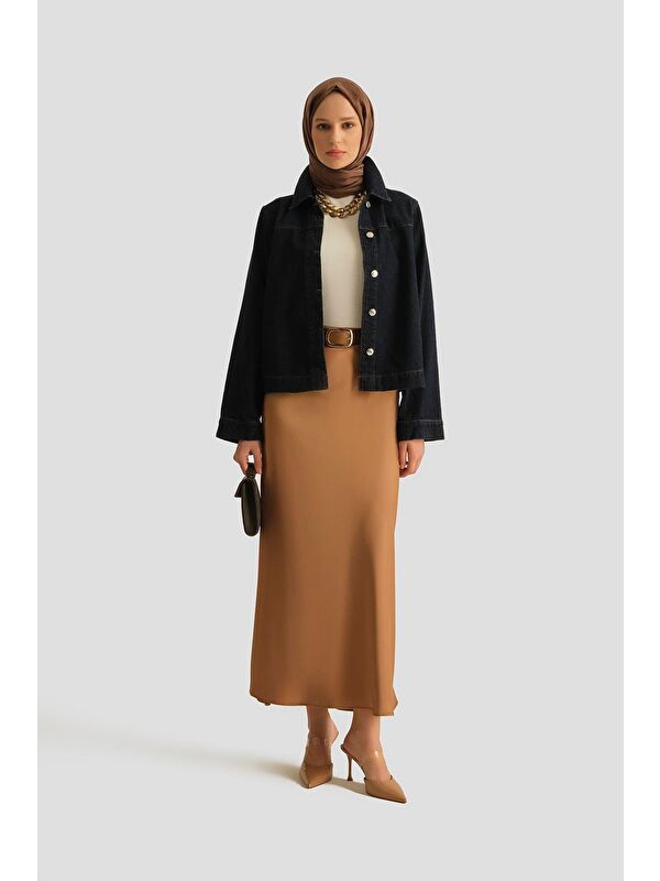 ARMİNE Saten Etek 25Yh1534 Latte
