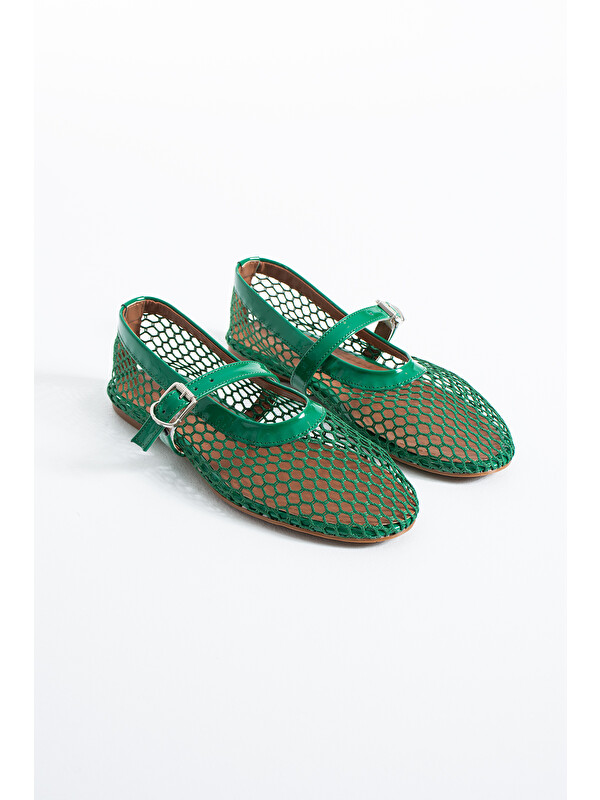 DUXAL SHOES Ayla Kadın Fileli Tokalı Mary Jane Babet