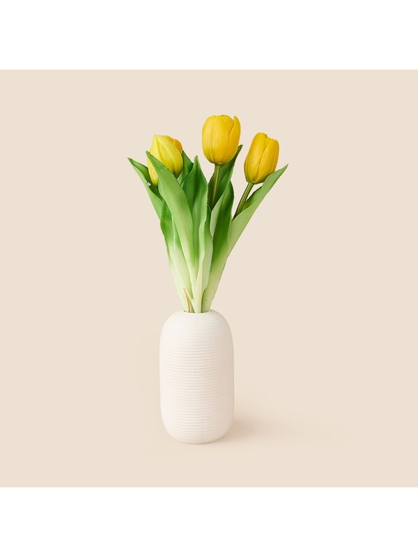 Evidea Deco Lale 5'li Buket Çiçek - Sarı - 32 cm