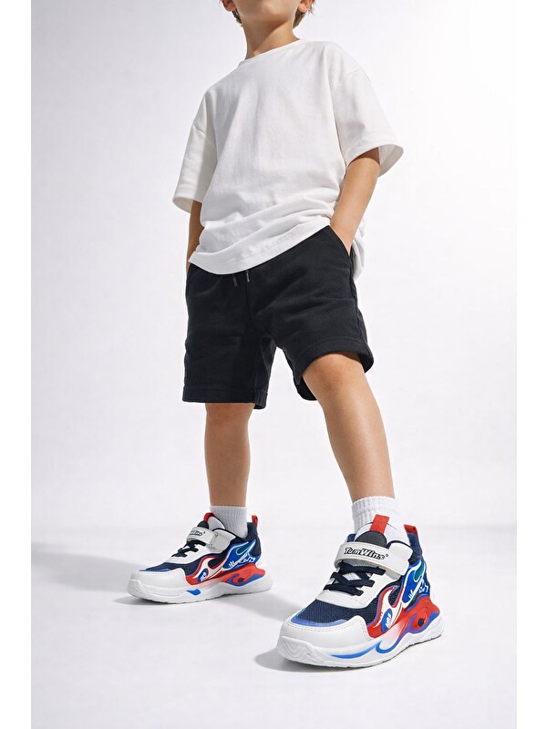Slipcat Unisex Pastel Renkli Işıltılı Kalın Taban Ortopedik Günlük Spor Ayakkabı Cırtlı Sneaker